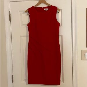 Red Calvin Klein Suit Dress